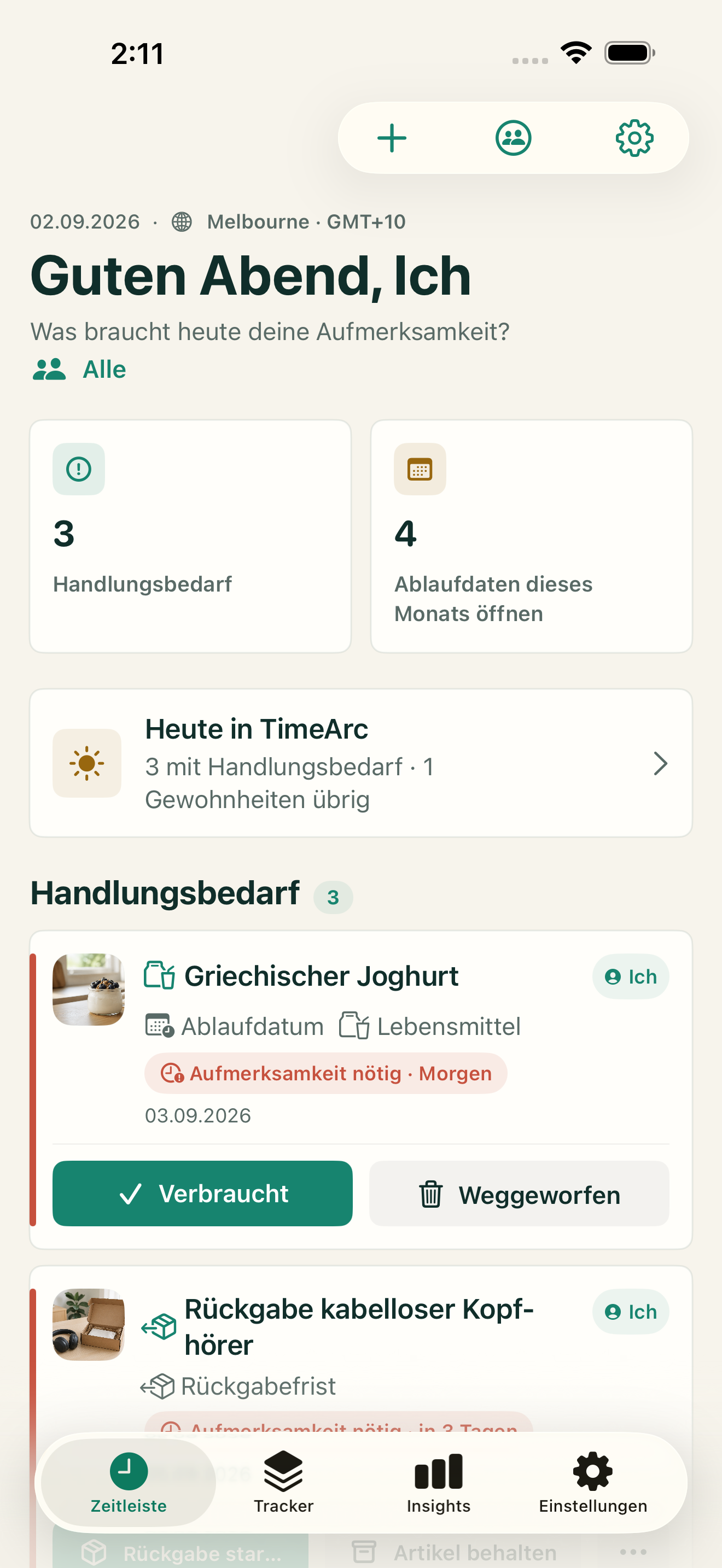 Zeitleiste