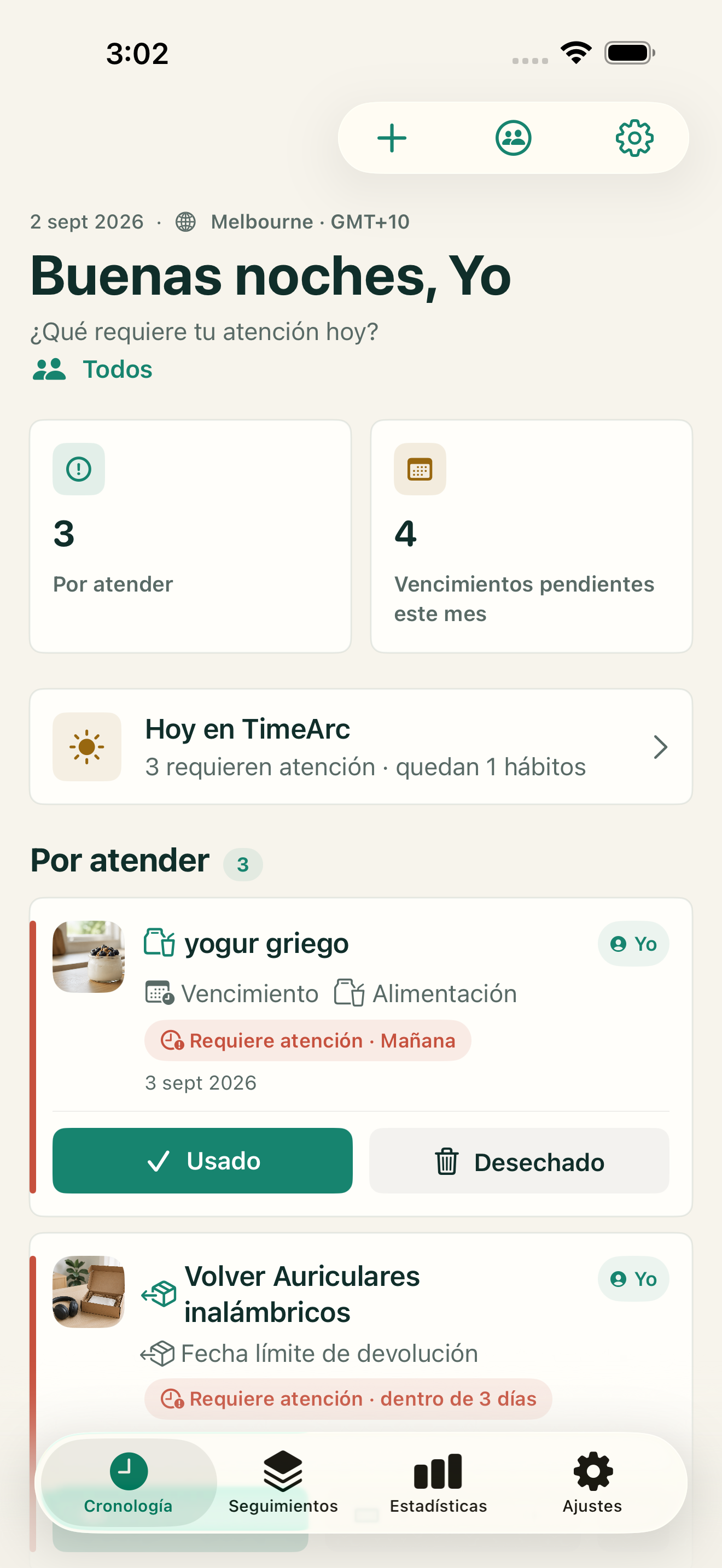 Cronología
