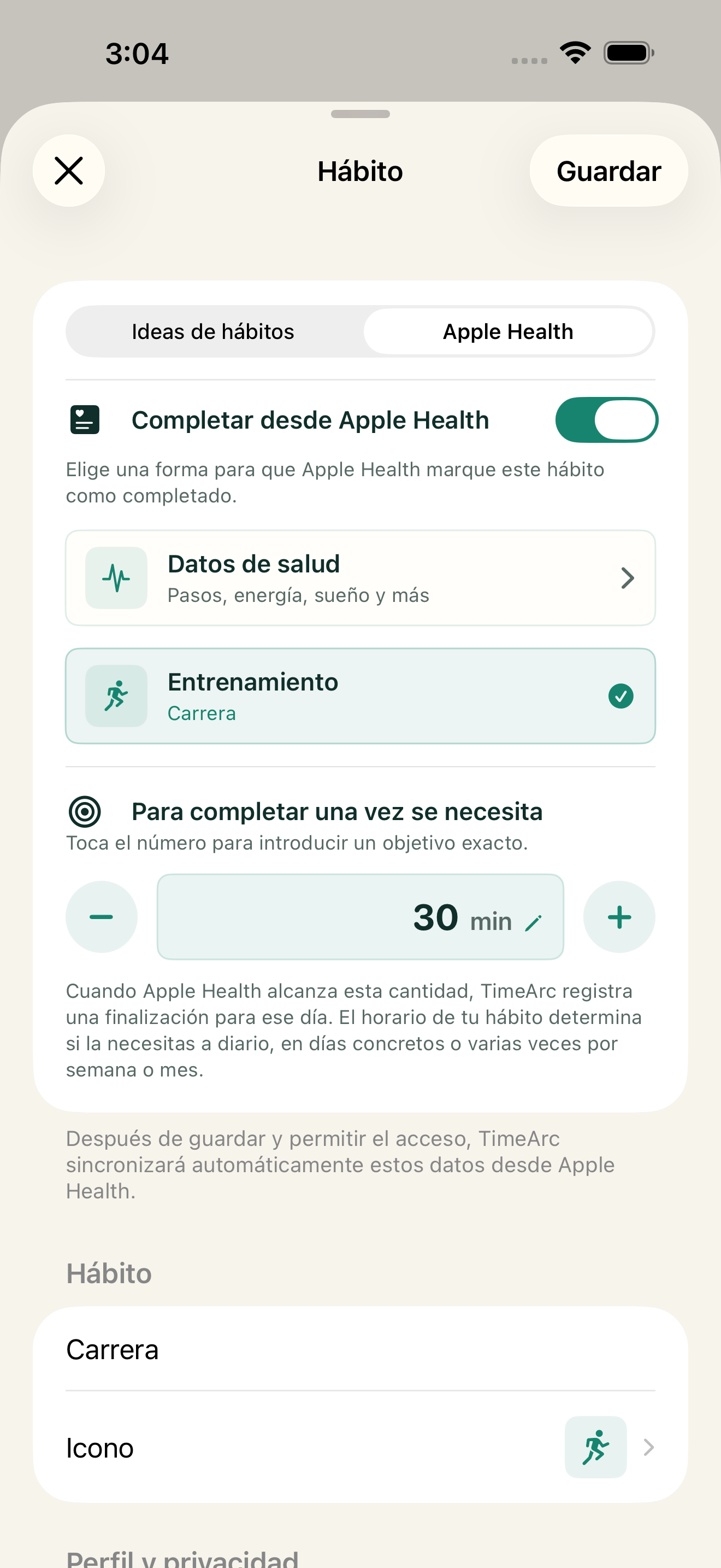 Tu entrenamiento también suma a tu hábito