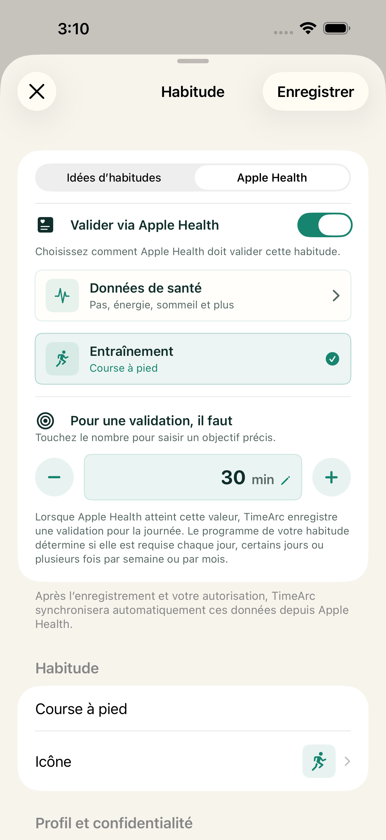 Votre séance compte aussi pour votre habitude