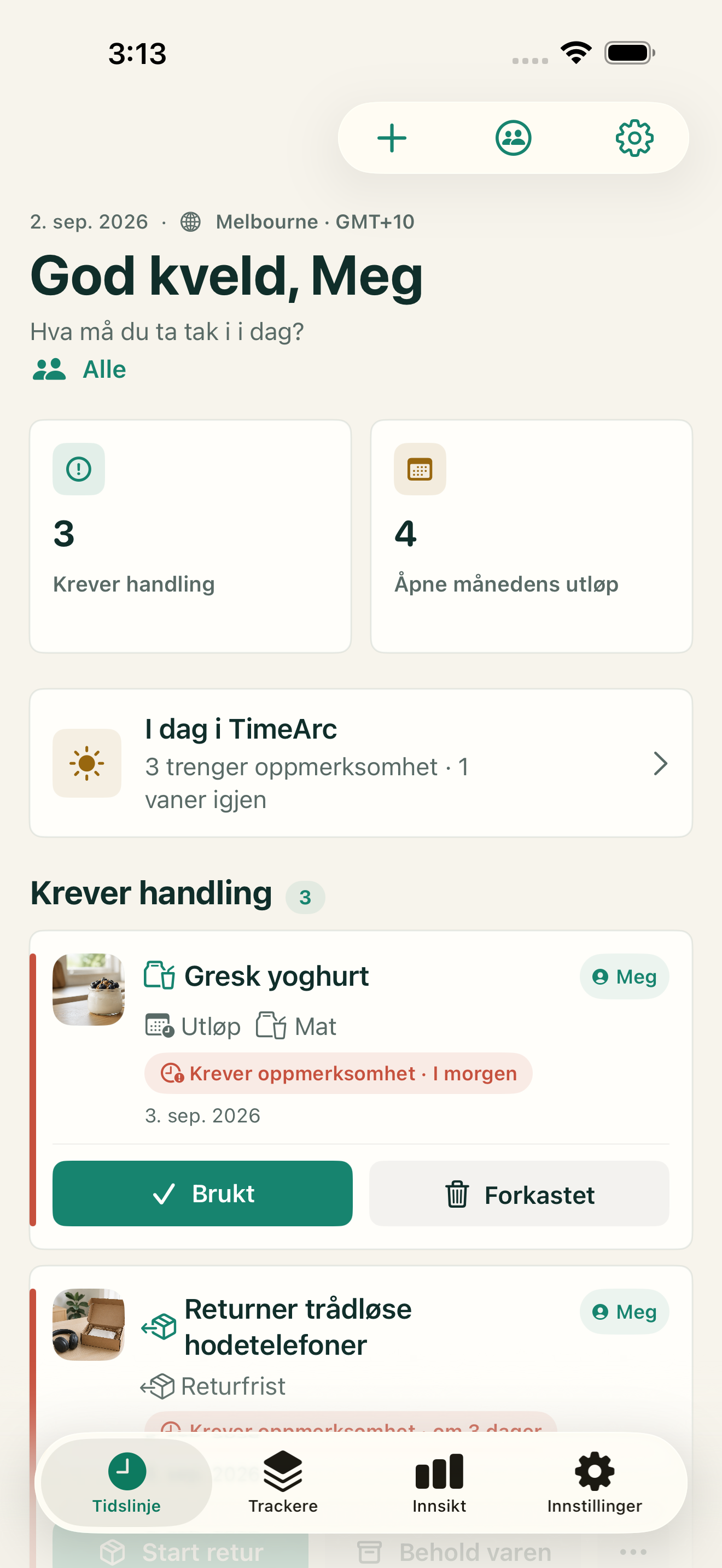 Tidslinje