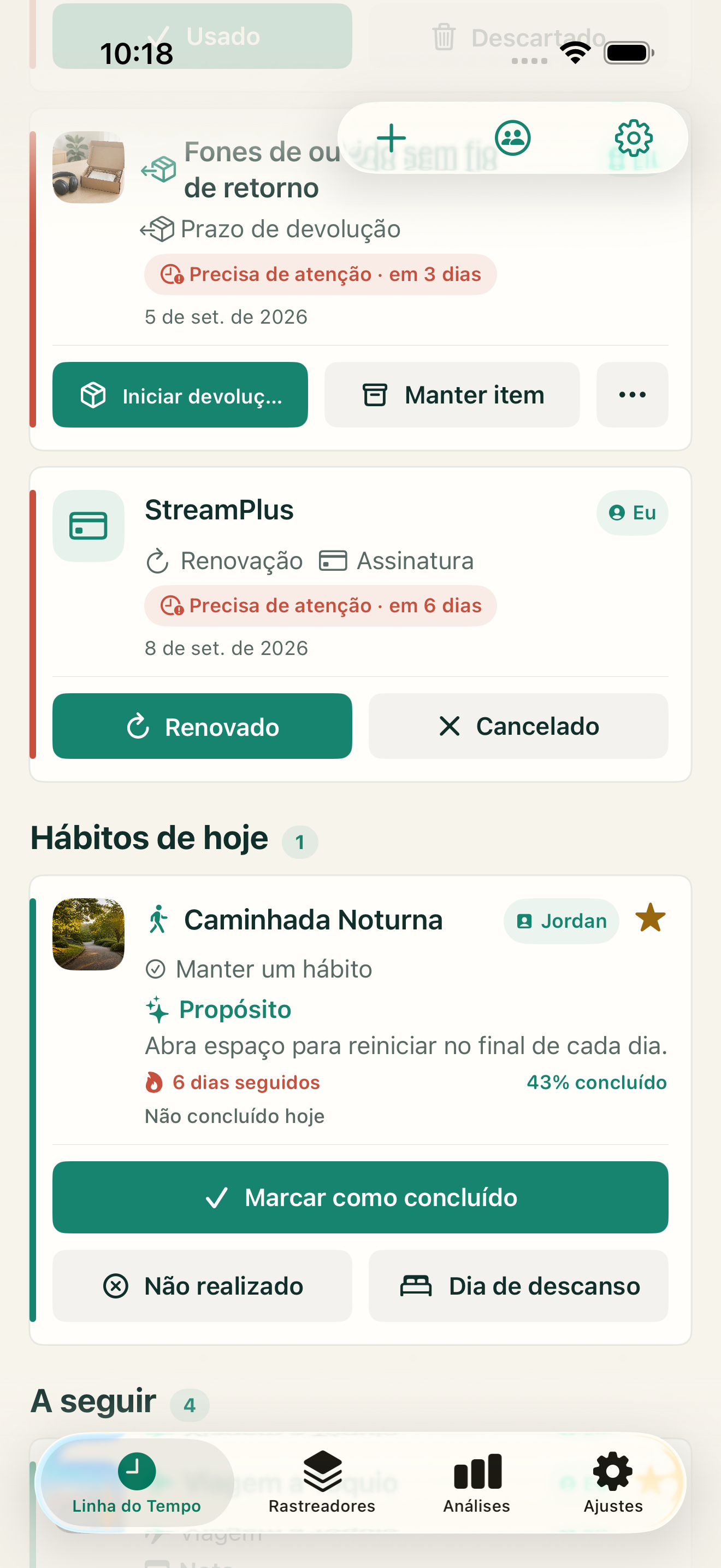Hábitos que cabem na vida real
