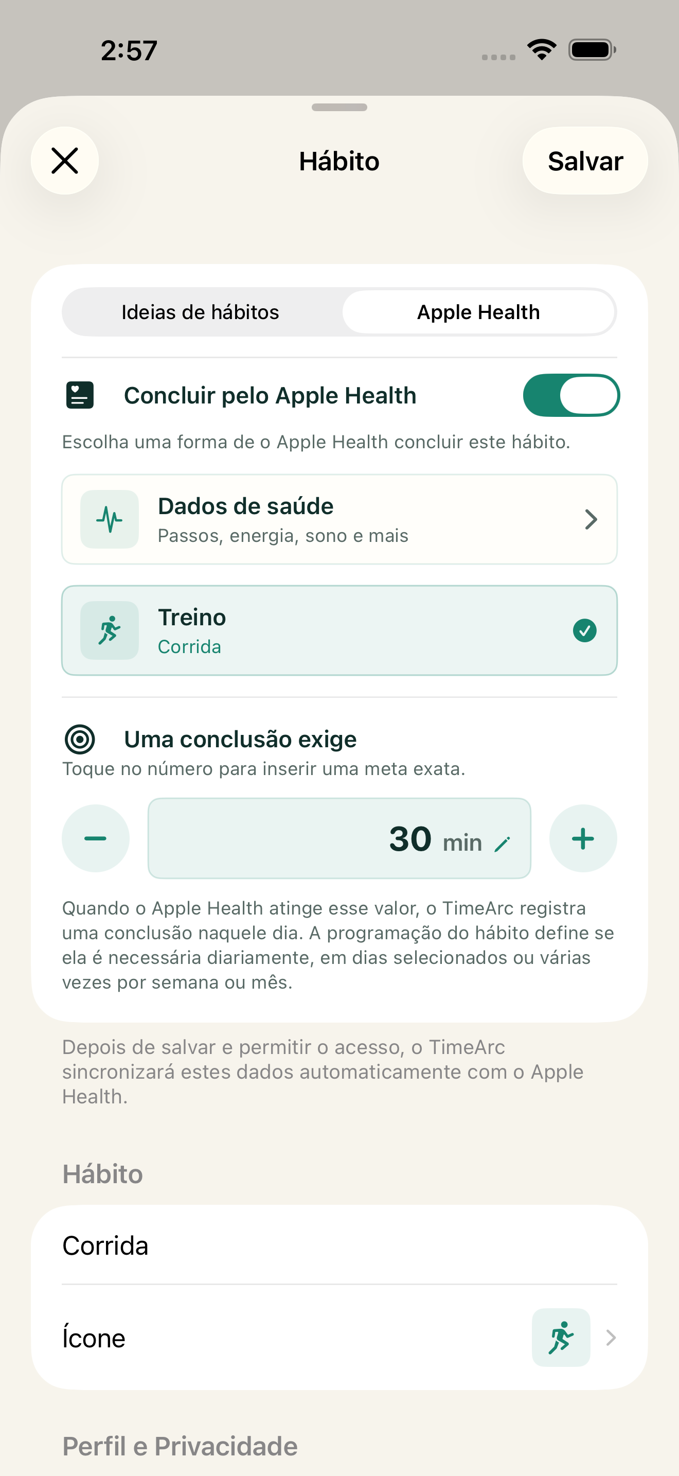 Você treina, o progresso pode ser registrado sozinho