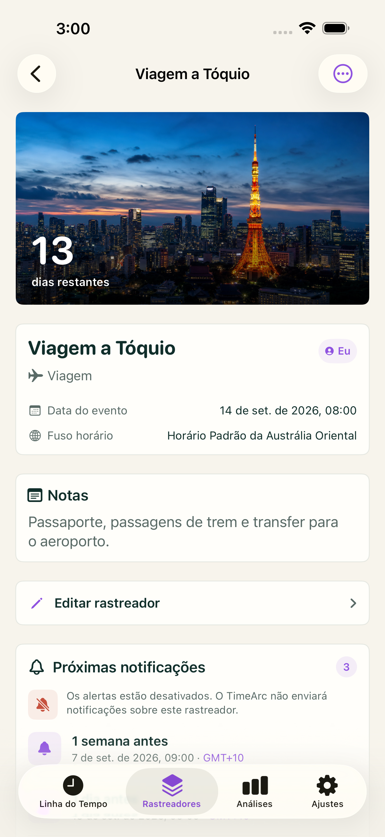 Fotos, cores e notas