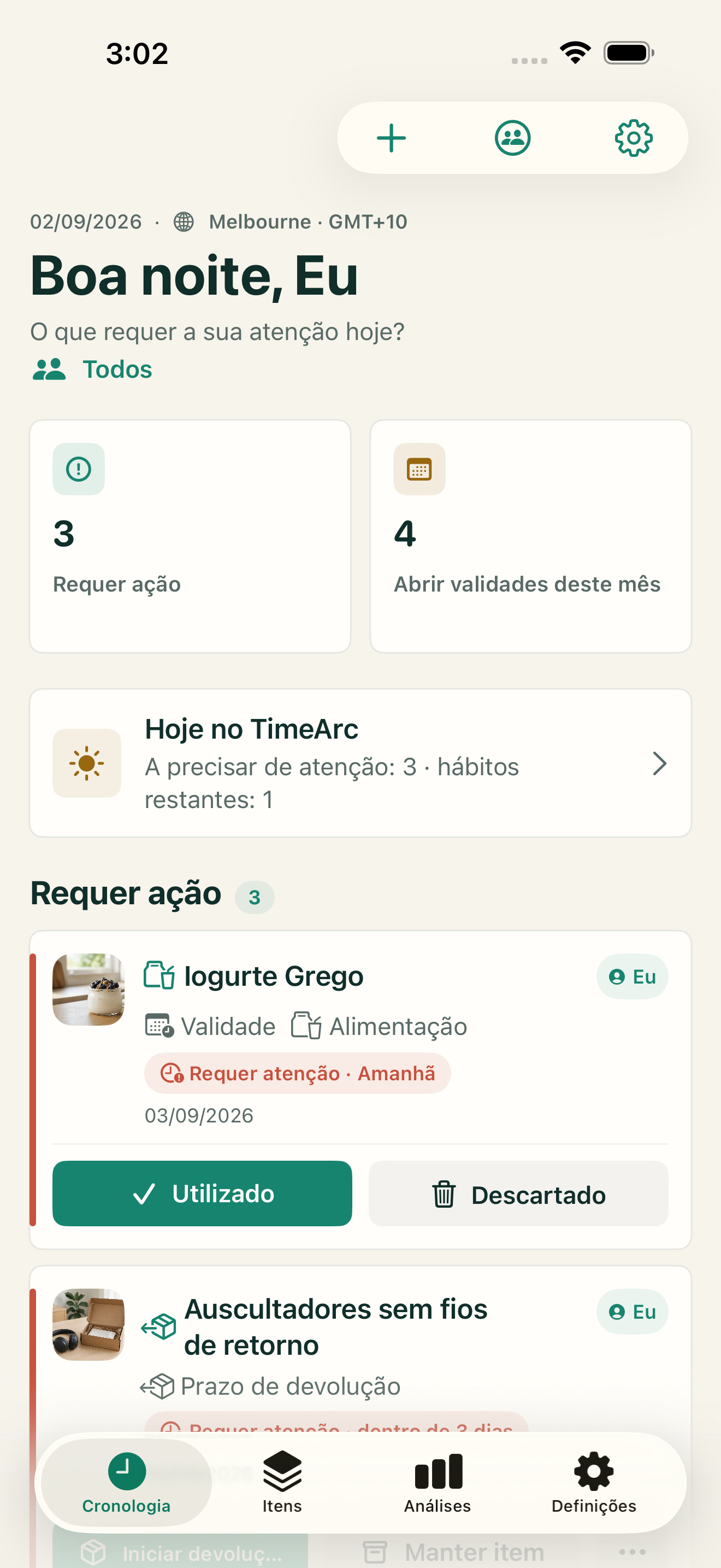Cronologia